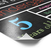 学校の最初の日のサイン，チャックボードのサイン，学校 フォトプリント            (角)