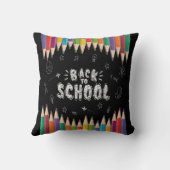 学校の最初の日のシャツ、ようこそ新学期 クッション (裏面)