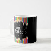 学校の最初の日のシャツ、ようこそ新学期 コーヒーマグカップ (正面左)