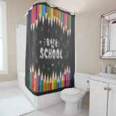 学校の最初の日のシャツ、ようこそ新学期 シャワーカーテン (インサイチュ)