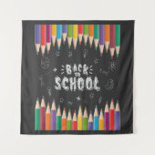 学校の最初の日のシャツ、ようこそ新学期 タペストリー (正面)