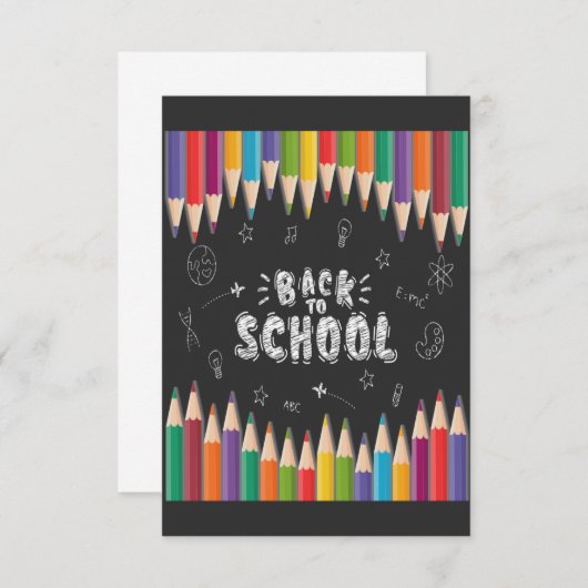 学校の最初の日のシャツ、ようこそ新学期 出欠カード (正面/裏面)