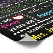 学校の最初の日の看板シャルボード新学期 ポスター (角)