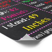 学校の最初の日の看板Chalkboardのカスタム写真 ポスター (角)