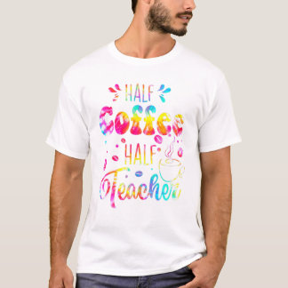学校の最初の日ハーフ・コーヒー半先生・ギフト Tシャツ