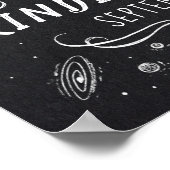 学校の最初の日ブラックシャルボードアウタースペース ポスター (角)