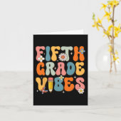 学校の最初の日5年生の雰囲気に戻るScho カード (黄色い花)