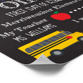 学校の最初の日Chalkboardのサイン子供へ ポスター (角)