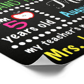 学校の最初の日Chalkboardサイン新学期 ポスター (角)