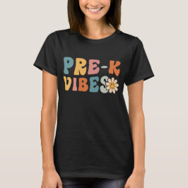 学校の最初の日K前Vibes学生先生子供 Tシャツ