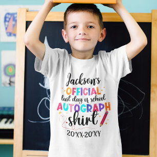 学校の最後のサイン Tシャツ