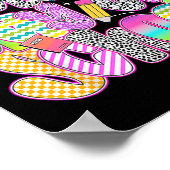 学校の最後の日おもしろい先生学生生徒会 ポスター (角)