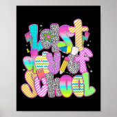 学校の最後の日おもしろい先生学生生徒会 ポスター (正面)