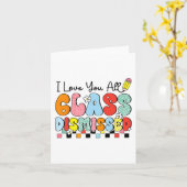 学校の最後の日にクラスを解雇された愛教え者 カード (黄色い花)