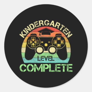 学校の最後の日に完全なゲーム少年をレベル ラウンドシール