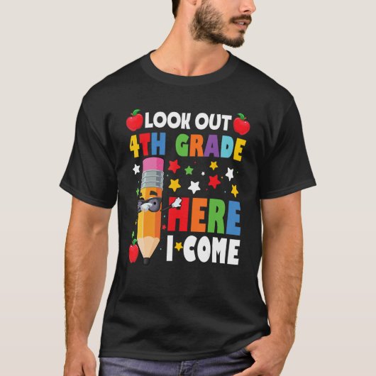 学校の最後の日に来この4年生を見る Tシャツ (正面)