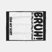 学校の最後の日に私のサインをしてくれる フリースブランケット (正面(横))