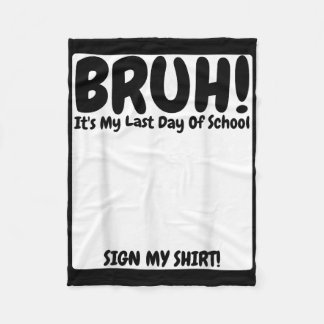 学校の最後の日に私のサインをしてくれる フリースブランケット