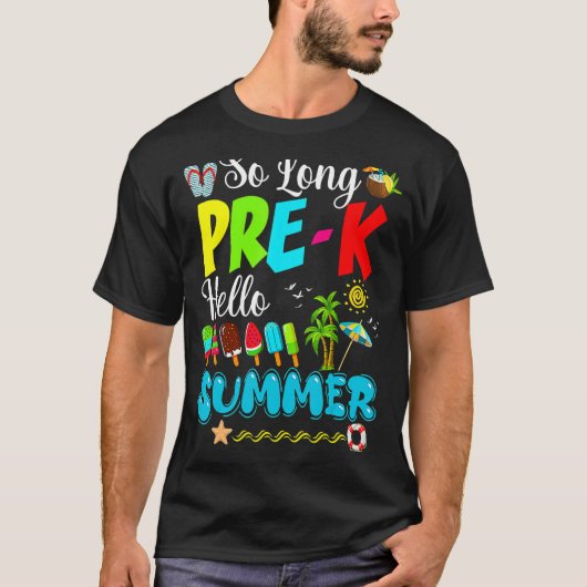 学校の最後の日に長いK前ハローサマープール Tシャツ (正面)