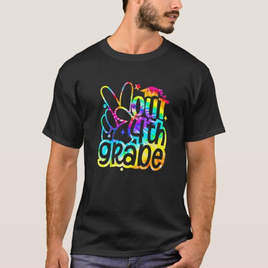 学校の最後の日の中学4年生の卒業式の平和 Tシャツ (正面)