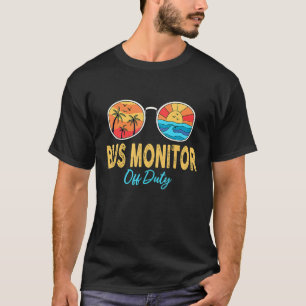 学校の最後の日の夏のバスの監視オフデューティサン Tシャツ