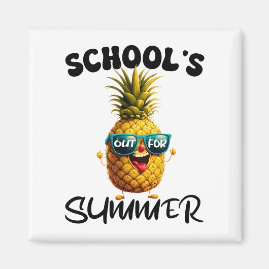 学校の最後の日の夏の先生ボーイギ マグネット (正面)