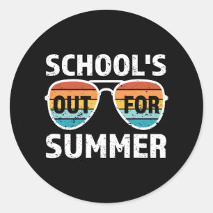 学校の最後の日の夏の先生少年G ラウンドシール