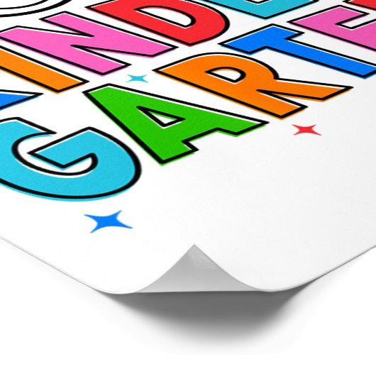 学校の最後の日の退院幼稚園卒業 ポスター (角)