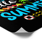 学校の最後の日の長い1年生こんにちは夏。 ポスター (角)