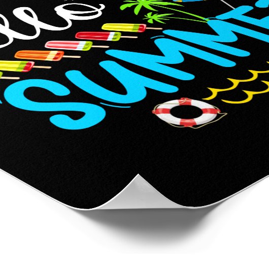 学校の最後の日の長い2年生のハローサマー。 ポスター (角)