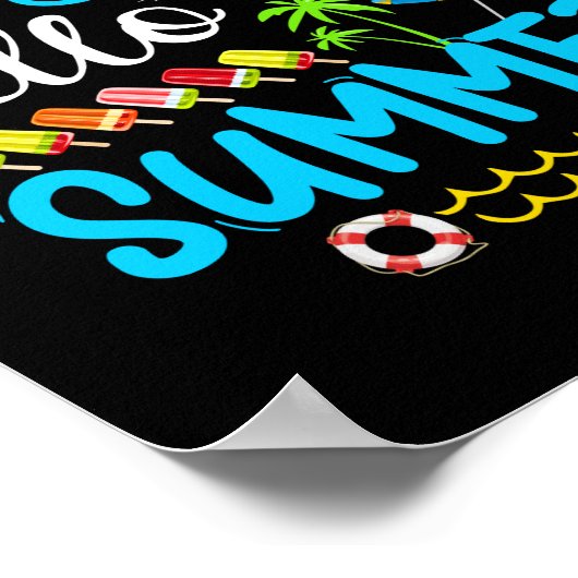 学校の最後の日の長い4年生のハローサマー。 ポスター (角)