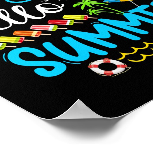 学校の最後の日の長い6年生のハローサマー。 ポスター (角)