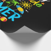 学校の最後の日の長い6年生のハローサマー。 ラッピングペーパー (角)