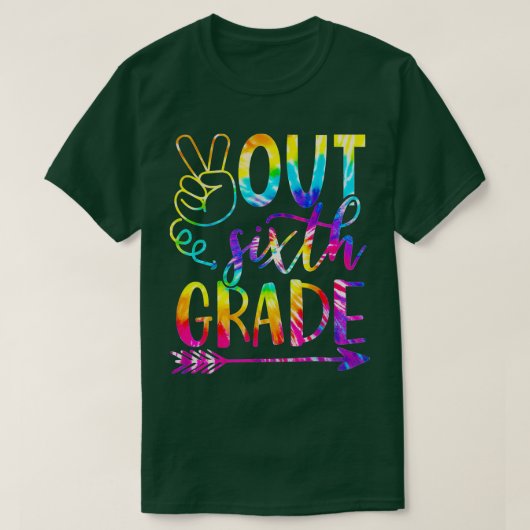 学校の最後の日の6年生の幸せ Tシャツ (デザイン正面)