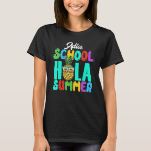 学校の最後の日アディオス先生スクールHola Summe Tシャツ