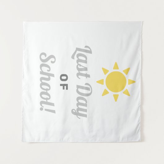 学校の最後の日グレーイエローサンシャイン タペストリー (正面(横))