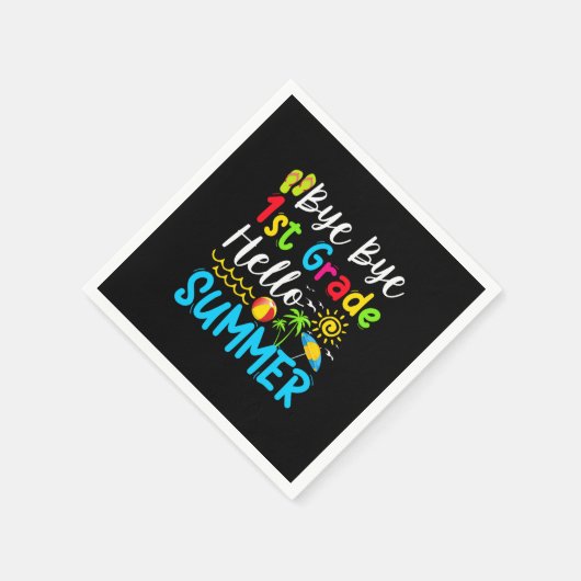 学校の最後の日バイバイ1stこんにちは夏 スタンダードカクテルナプキン (角)