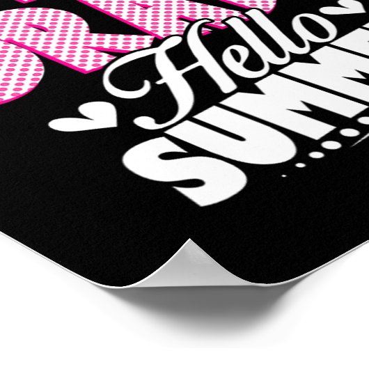 学校の最後の日バイバイ6年生こんにちは夏 ポスター (角)