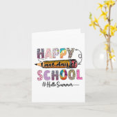 学校の最後の日先生の子供たち卒業 カード (黄色い花)