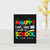 学校の最後の日先生の子供たち卒業 カード (黄色い花)