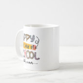 学校の最後の日先生の子供たち卒業 コーヒーマグカップ (正面左)