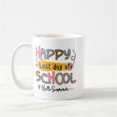 学校の最後の日先生の子供たち卒業 コーヒーマグカップ (左)