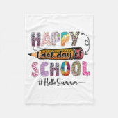 学校の最後の日先生の子供たち卒業 フリースブランケット (正面)