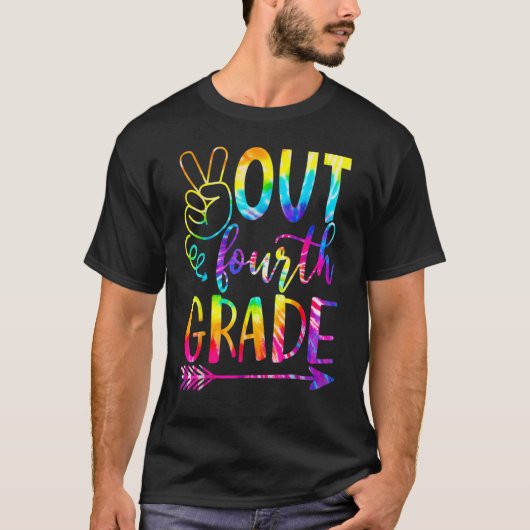 学校の最後の日4年生の先生子 Tシャツ (正面)