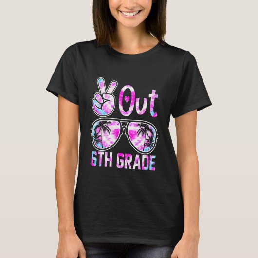学校の最後の日6年生の先生ネクタイ Tシャツ (正面)