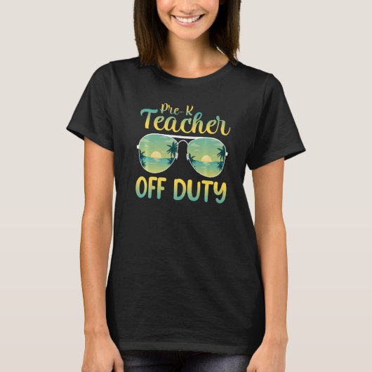 学校の最後の日K前の先生オフデューティサマー Tシャツ (正面)
