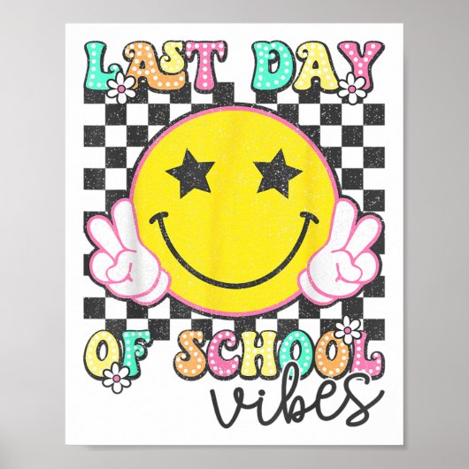 学校の最後の日Vibes Groovy卒業キッズボー ポスター (正面)