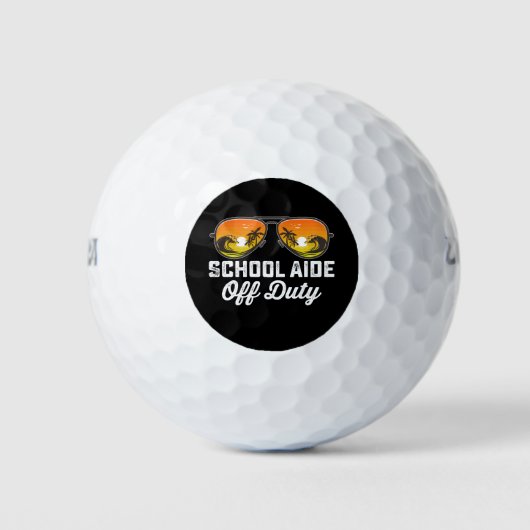 学校の最終日に勤務外のスクールアードのサングラス ゴルフボール (正面)