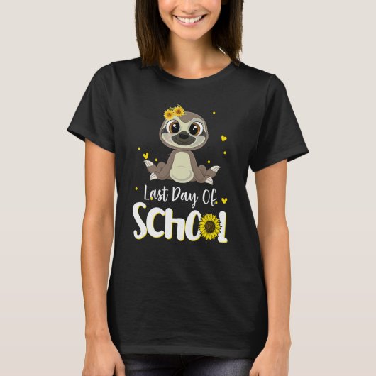 学校の最終日の先生夏とスロース・ソン Tシャツ (正面)
