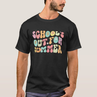 学校の最終日の夏に向けて学校を先生する_ Tシャツ